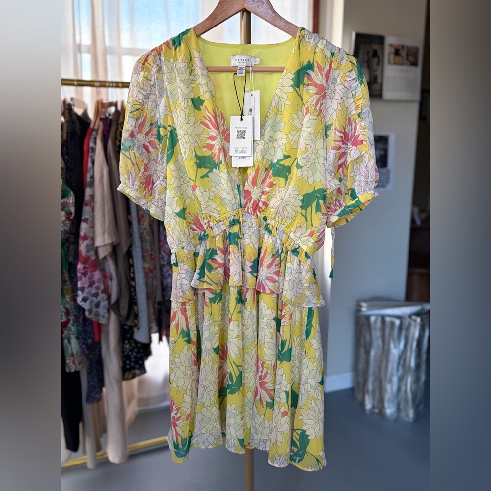 Ted baker Floral V-Neck Dress - Multicolor